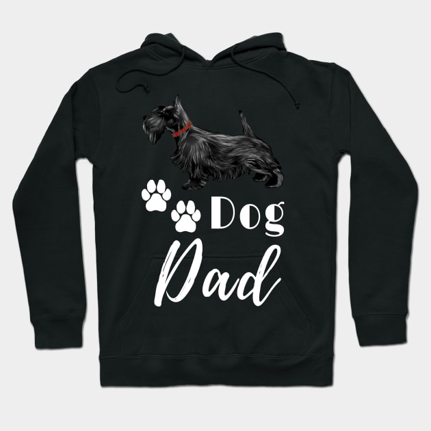 Scottish Terrier Scottie Dog Dad Hoodie by macdonaldcreativestudios